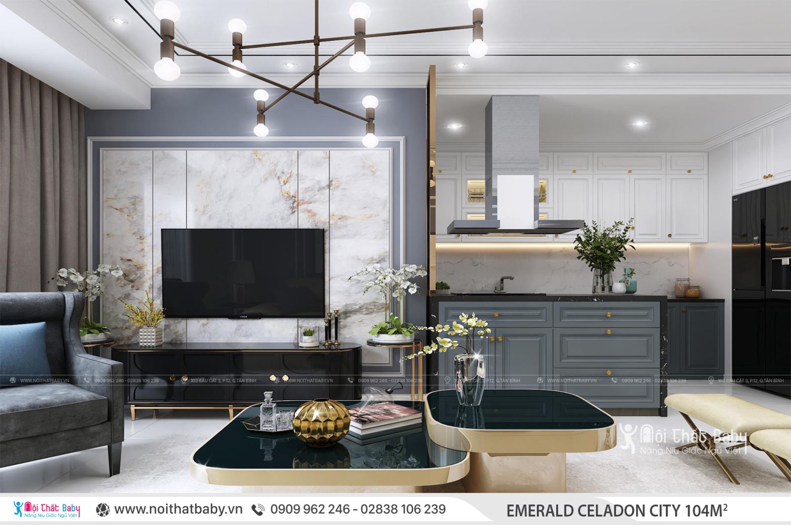 Tổng hợp các mẫu thiết kế nội thất Chung cư Emerald Celadon City